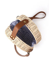 Handmade Round Straw Plaited Article Bag